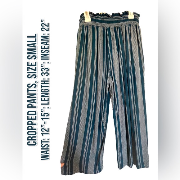 Xhilaration 2-Piece Set. 3/4 Length Sleeve Top & Cropped Pants, Women’s, Size M - Picture 14 of 14